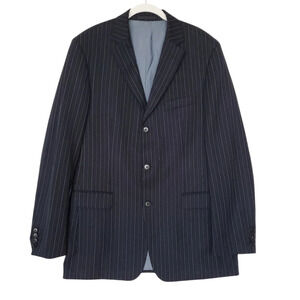 Hugo Boss Scorsese Movie Wool Super 120 Blazer Jacket Size 42 Navy Blue Coat